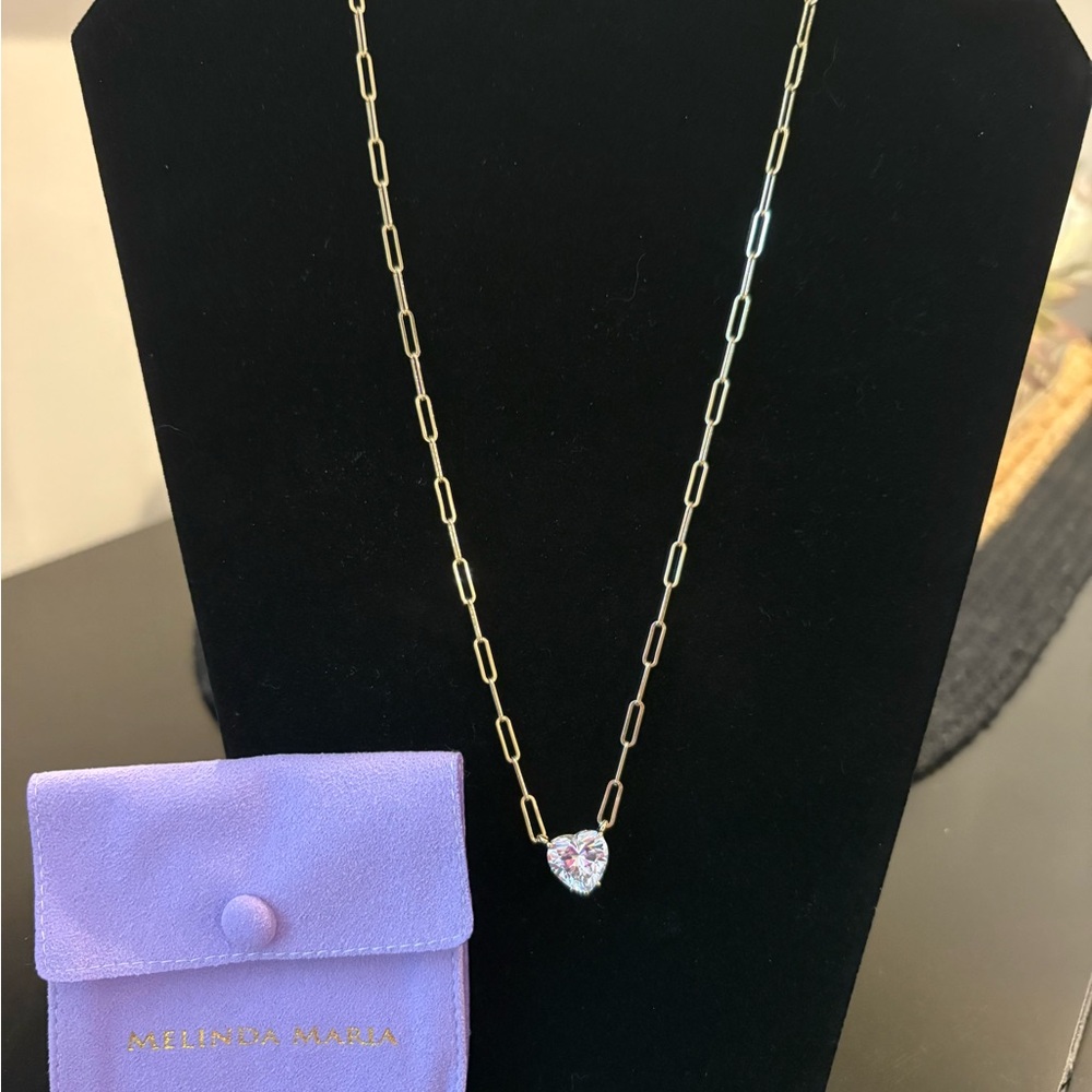 Melinda Maria Gold Heart Necklace